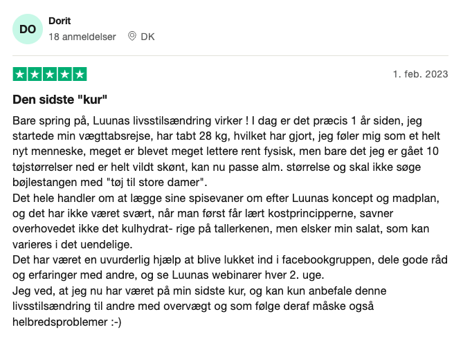 Luuna Sommer Anmeldelse Trustpilot