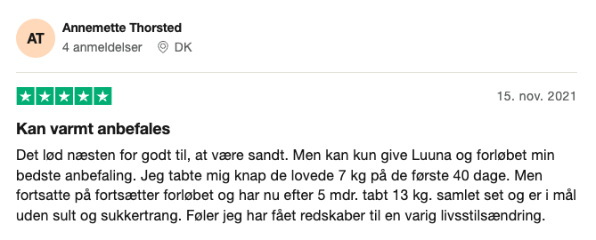 Luuna Sommer Anmeldelse Trustpilot Luuna Sommer Anmeldelse Trustpilot