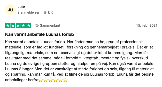 Luuna Sommer Anmeldelse Trustpilot