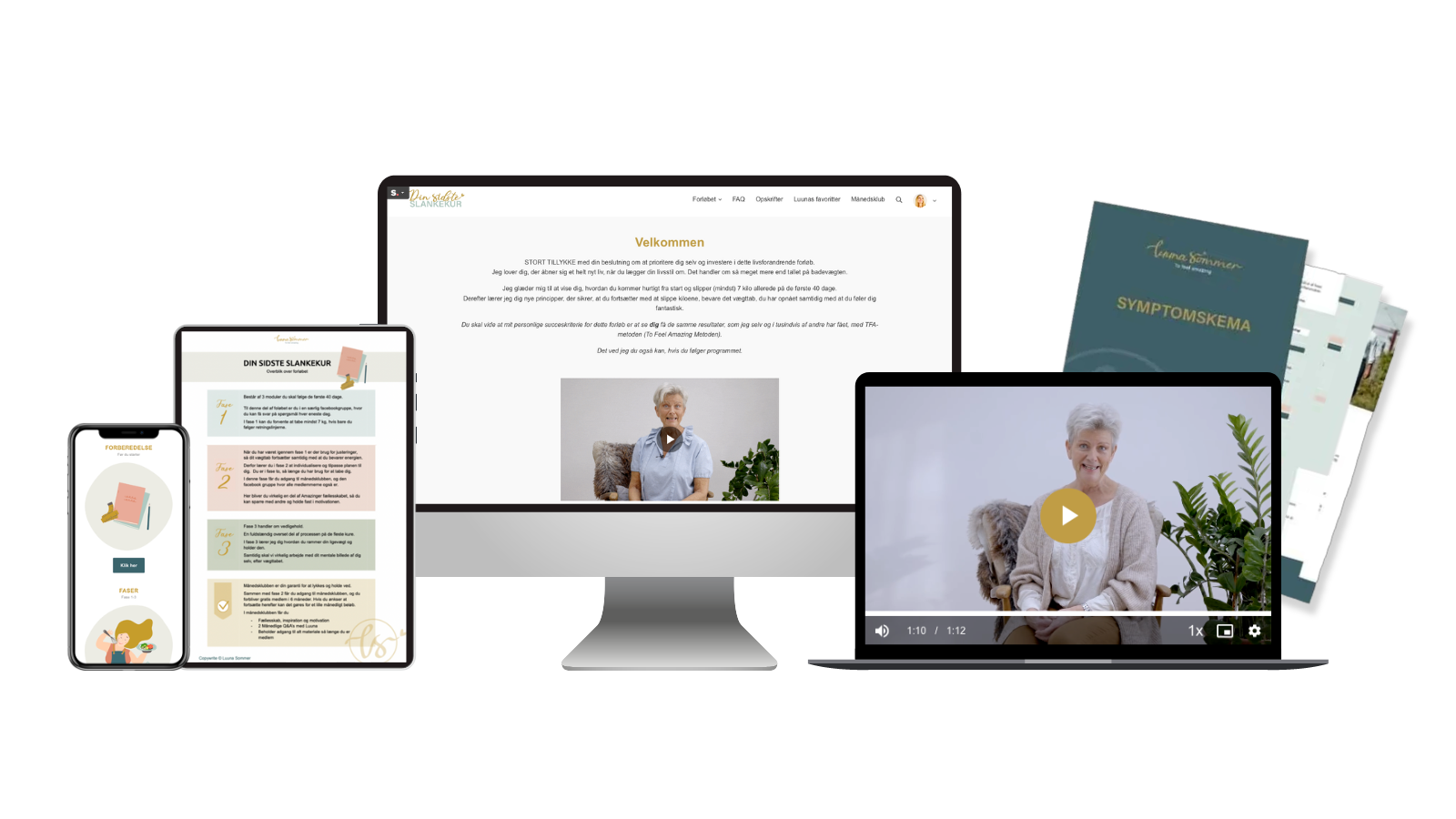 "Let & Livsglad" som kursus - online kursus i varigt vægttab og ny livsstil for kvinder i og omkring overgangsalderen.